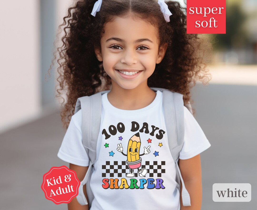 100 Days of School Kids Shirt, 100 Days Sharper Shirt 100 Days of