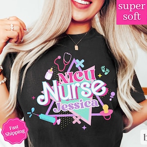 NICU Nurse Shirt With Name, Comfort Colors NICU Nurse Gift, Nurse Appreciation Gift, Neonatal Intensive Care Unit, Nicu Nurse Crewneck