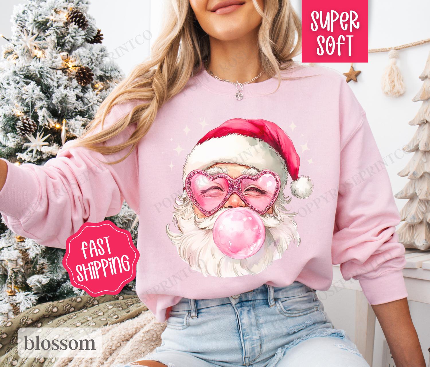 Pull Rose à Paillettes Justice Avec Pompon Et Sac à Main - Thème Noël - Taille B5 - Neuf Sans étiquette
