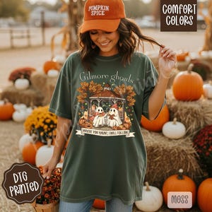 Gilmore Ghouls Shirt Comfort Colors, Cute Fall Vibes Shirt, Fall Womenswear Oversized Crewneck, TV Show Fan Tee, Autumn Tshirt, Gift for Her