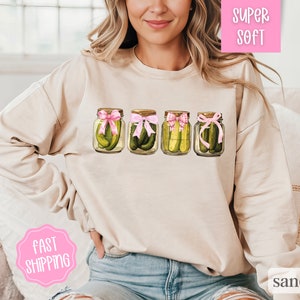 Coquette Pickle Sweatshirt, Pickle Lover Sweatshirt, Trending Sweatshirts