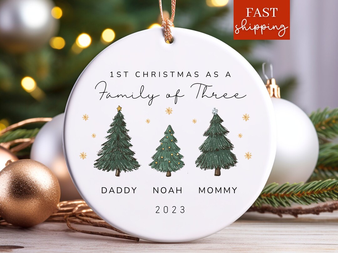 Family Of Three Christmas Ornaments 