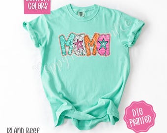 Preppy Mama Doodle Comfort Colors Shirt, Cute Women's Tshirt, Trendy Polka Dot Tee, New Mom TShirt, Mother's Day Gift, Gift for Her