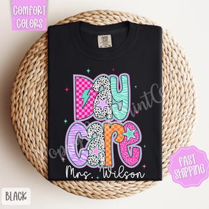 Comfort Colors® Custom Preschool Teacher Shirt, Personalized Preppy Teacher Shirt, Teacher Team TShirt, Infant Crew Tee, Toddler Teacher Tee