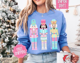 Cute Nutcracker Christmas Sweatshirt, Nutcracker Tshirt, Cute Holiday Gift, Womens Christmas Hoodie, Christmas Gift