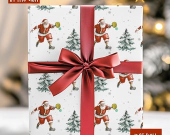 Pickleball Wrapping Paper, Funny Christmas Wrapping Paper Roll, Pickleball Gifts, Pickleball Ornament, Funny Holiday Gift Wrap, Sports Lover