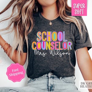 Custom School Counselor Shirt,School Counselor Tee,Teacher Name Shirt,School Counselor Gift,Back to School Teacher Shirt,Customized Teacher