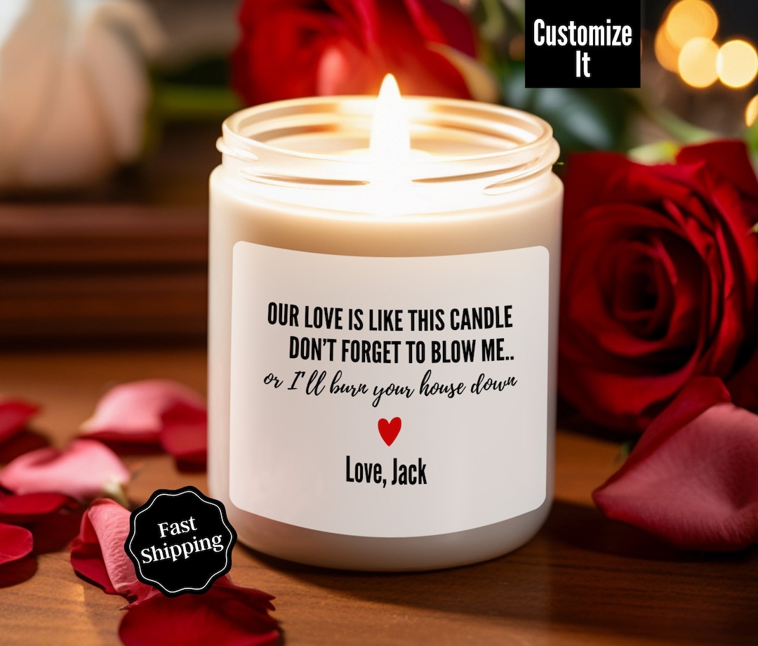 Valentines Candle, Personalized Candle for Girlfriend, Funny Candles