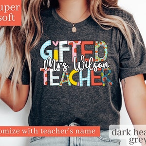 Gifted Talented Shirt, Teacher Shirt, Teachers Outfit, Gifted Talented T-shirts, Gifted Shirts, School Shirts, Custom School Team Shirts