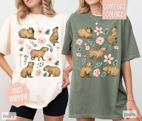 Cute Capybara Shirt Comfort Colors, Capybara Gifts for Her