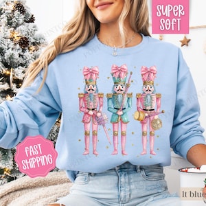 Nutcracker Christmas Sweatshirt, Christmas Sweater, Women's