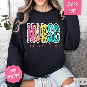 Personalized Nurse Sweatshirt, Nurse Appreciation Gift, Custom Nurse Sweatshirt,  Gift for Nurse, RN Sweatshirt, Nurse Graduation Gift