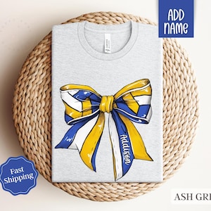 Custom Volleyball Bow Shirt With Name, Volleyball Mom Tee, Game Day Shirt, Volleyball Team Shirt, Personalized Volleyball Bow Shirt