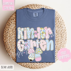 Comfort Colors® Kindergarten Teacher Shirt, Kindergarten Shirt, Kinder Crew, Kinder Garten Teacher Back to School Shirts, Pre-K Teacher