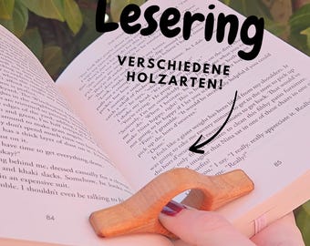 Porte-page de livre, anneau de lecture en bois divers, idée cadeau, accessoires de livre en bois massif
