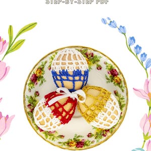 Eierwärmer Häkelanleitung, Filetbeutel (PDF-Muster)