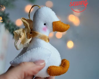 Felt Goose Sewing Pattern PDF | Easy Hand Sewing Bird Tutorial