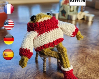 Chic Toad Sweater and Boots Crochet Pattern Set in FR, SP, GE