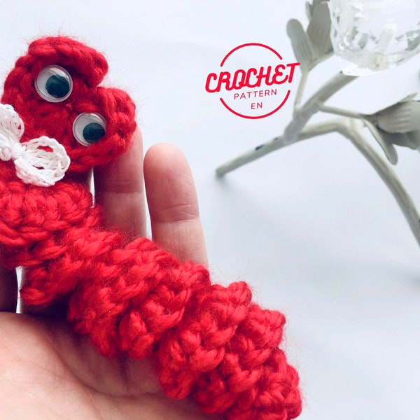 Crochet Pattern for Heart-Shaped Head Worry Worm
