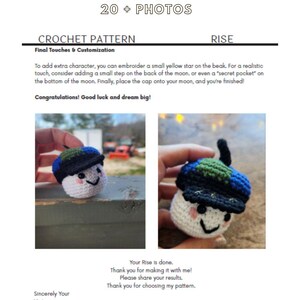 Multiple finished RISE mascots in different shades of gray and blue yarn.