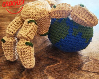 Wzór na szydełkową figurkę Rocky Golem amigurumi: Ruchoma, beztwarzowa istota kosmiczna (inspirowana powieścią science fiction)
