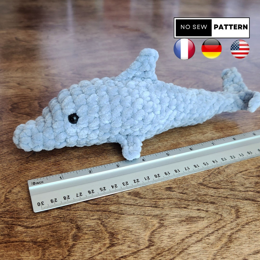 No-sew Plush Dolphin Crochet Pattern Amigurumi DIY Tutorial - Etsy