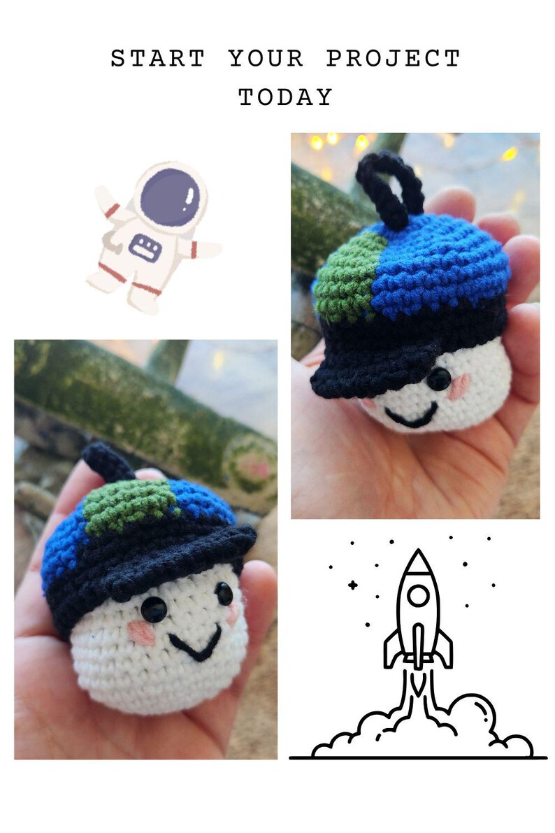 Artemis Moon Mascot crochet pattern , plushy