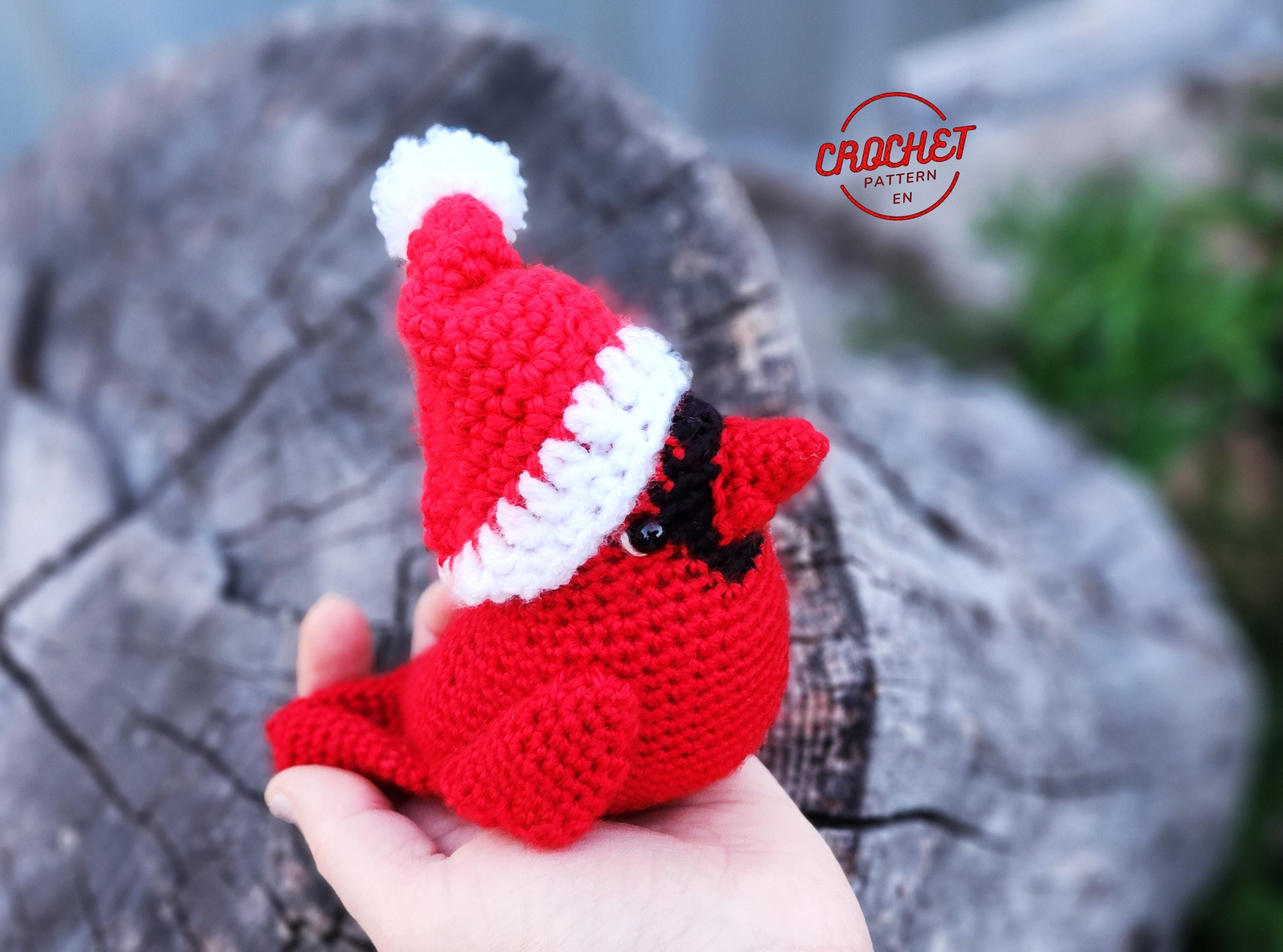 35 Cardinal Crochet Patterns to Stitch for Gifts, Decor, and Bird Lovers 14 Crochet Red Cardinal Pattern with Hat: Amigurumi Bird