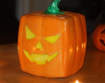 Deck Jack-o-Lantern et boîte à dés : rangement Halloween JCC/TTRPG