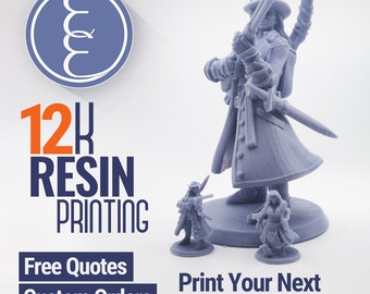3D Printing - 12K / 8K Resin Printing for Wargaming, RPG Miniatures and Large Models