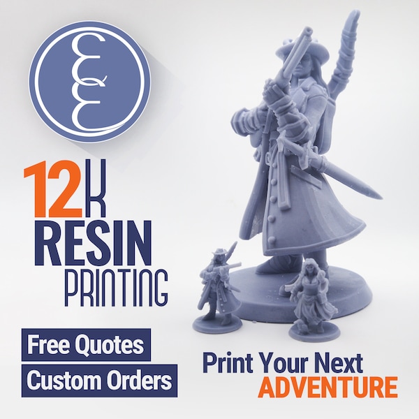 3D Printing - 12K / 8K Resin Printing for Wargaming, RPG Miniatures and Large Models