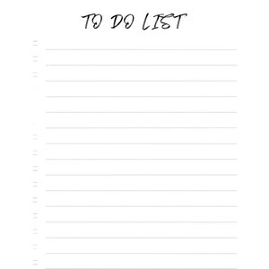 Minimalist to Do List Printable to Do List Printable - Etsy