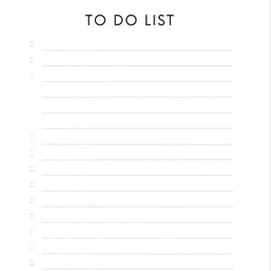 Minimalist to Do List Printable to Do List Printable - Etsy