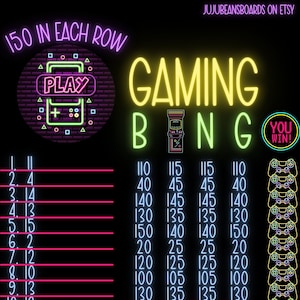 Gaming 150 WTA PYP 15 Line Bingo Board, 150 In Each Row
