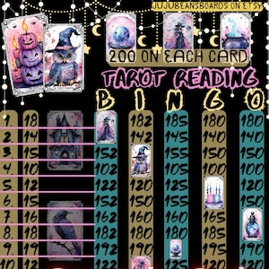 Bingo 15 Line Bingo Board, 200 In Each Row , Halloween Bingo
