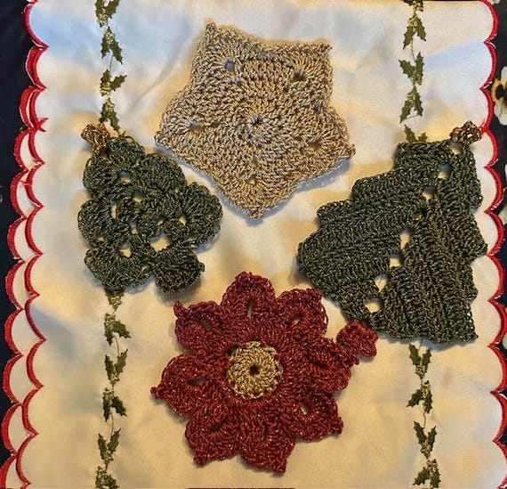 Festive Crochet Coasters