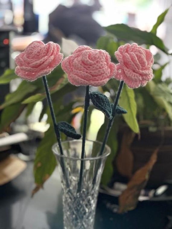 Crochet flowers - Roses and Lavendar