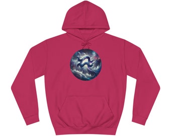 Cosmic Dreamer: Aquarius's Mystical Realm Hoodie