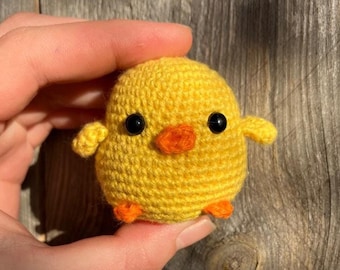 Poussin au crochet fait main (option porte-clés disponible)