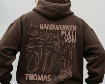Personalized sweater or t-shirt for tradespeople as a personalized gift for tradespeople, personalized hoodie for men