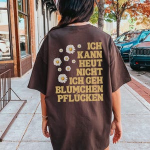 Statement T-shirt for women with floral back print, witty saying, self-care, mindfulness, mental health, yoga clothing image 4
