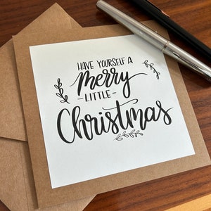 Motivo natalizio digitale "Buon Natale", set da 2, da stampare su posta natalizia, decorazioni natalizie, magliette, tazze e molto altro ancora.