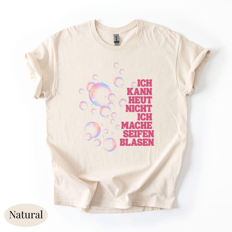 Statement T-shirt for women with soap bubble print, funny saying, self-care, mindfulness, mental health, yoga clothing image 3