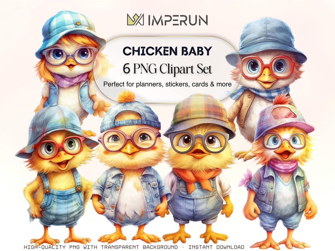 Baby Chick Watercolor Clipart – PNG Set (digital Download) - Etsy