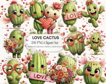 Ser Valentinstag Kaktus Clipart Kakteen Zitate png Valentinstag digital  download Cartoon vektor kawaii Kaktus Valentine Liebe Sukkulenten png -  Etsy.de