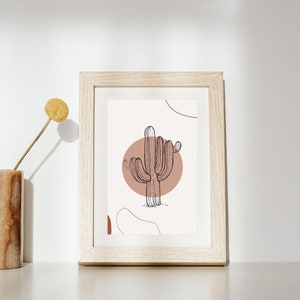 INSTANT DOWNLOAD - Cactus, Latinx Prints, Mexico Print, Neutral Hispanic Print