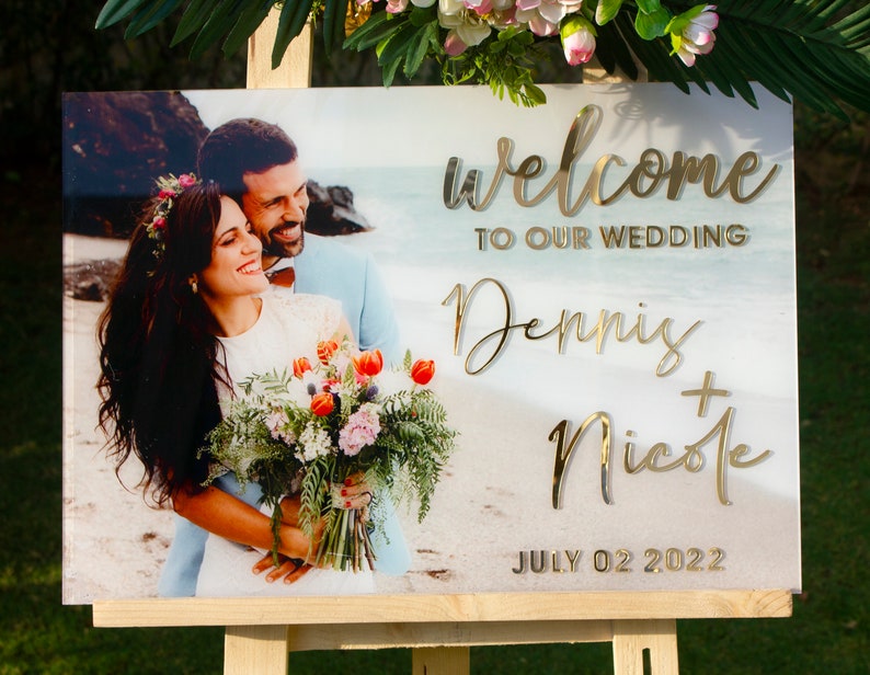 Clear Acrylic Wedding Sign Board Sign Boardacrylic Etsy