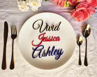 Personalized Acrylic Wedding Place Cards: Laser Cut Name Tags