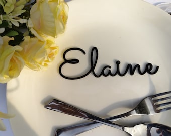 Personalized Acrylic Wedding Place Cards: Laser Cut Name Tags