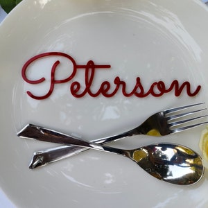 Personalized Acrylic Wedding Place Cards: Laser Cut Name Tags